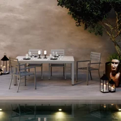 KARE Design Laterne Giardino Schwarz Gold (4/Set)- Kerzenständer & Laternen