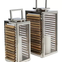 KARE Design Laterne Lamella (2/Set)- Kerzenständer & Laternen