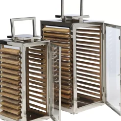 KARE Design Laterne Lamella (2/Set)- Kerzenständer & Laternen