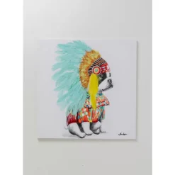 KARE Design Leinwandbild Headdress Dog 80X80Cm- Bilder