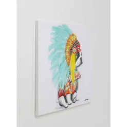KARE Design Leinwandbild Headdress Dog 80X80Cm- Bilder