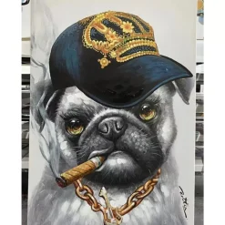 KARE Design Leinwandbild Hip Hop Dog 70X100Cm- Bilder