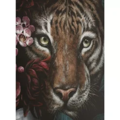 KARE Design Leinwandbild Tiger In Flower 90X140Cm- Bilder