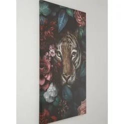 KARE Design Leinwandbild Tiger In Flower 90X140Cm- Bilder