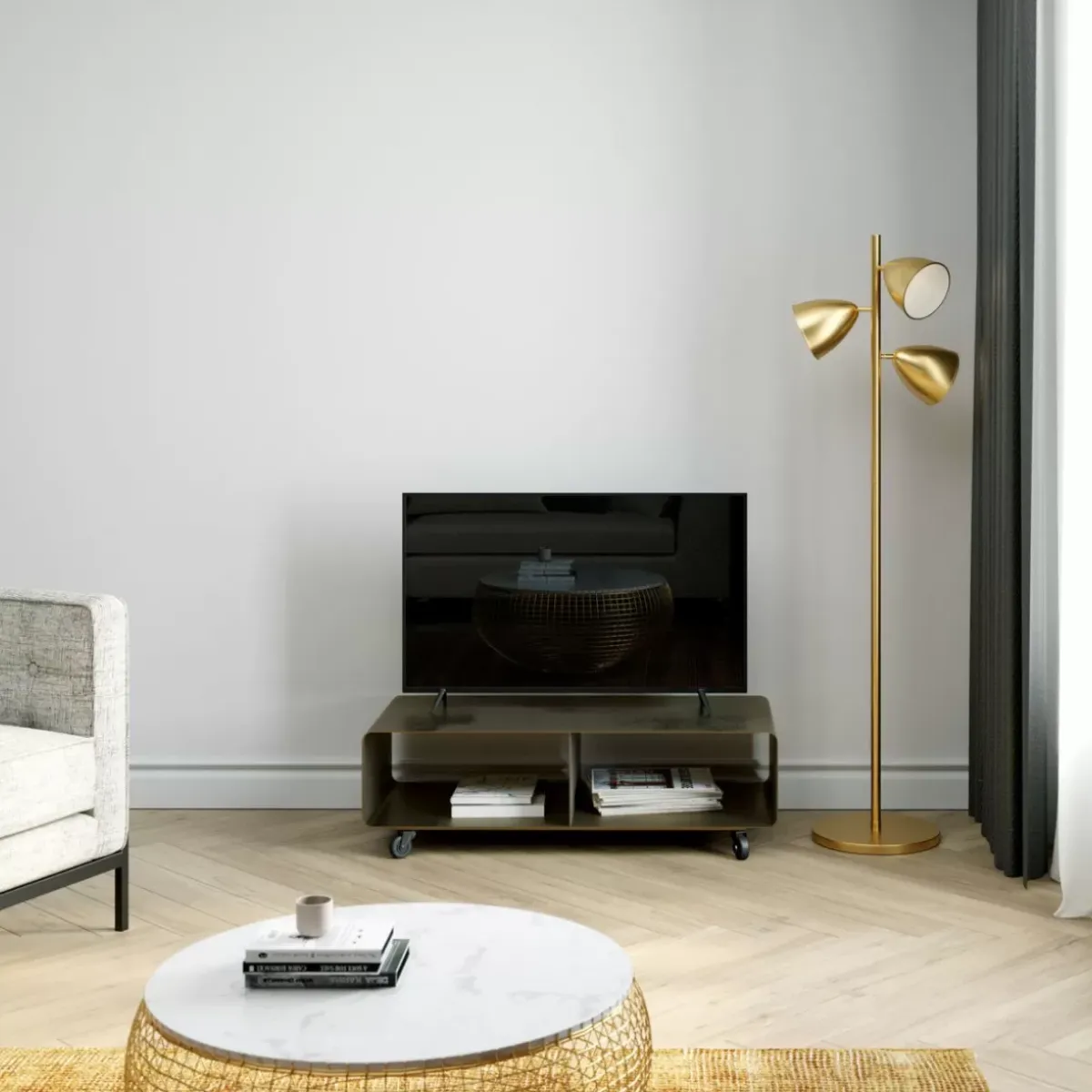 KARE Design Lowboard Lounge M Mobil Bronze 90X30Cm- Kommoden & Sideboards