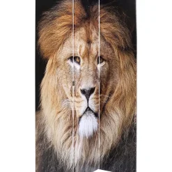 KARE Design Paravent King Lion Vs Cat Girl 120X180Cm- Paravents