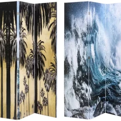 KARE Design Paravent Triptychon Wave Vs Palms 120X180Cm- Paravents