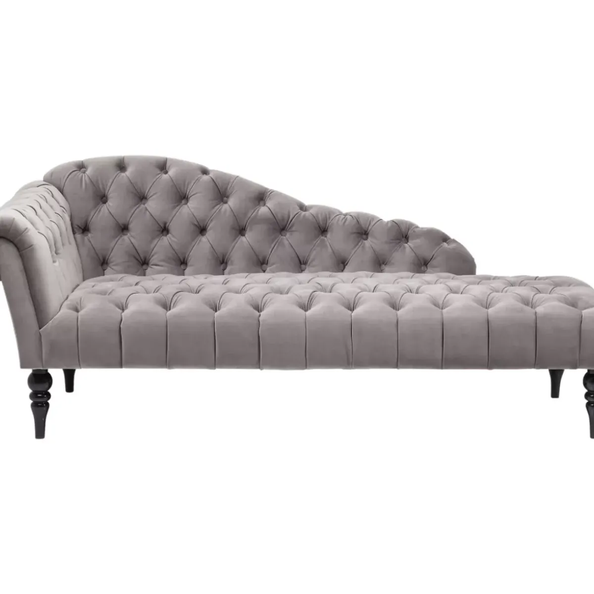 KARE Design Recamiere Desire Velvet Silbergrau- Sofas & Couches