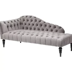 KARE Design Recamiere Desire Velvet Silbergrau- Sofas & Couches