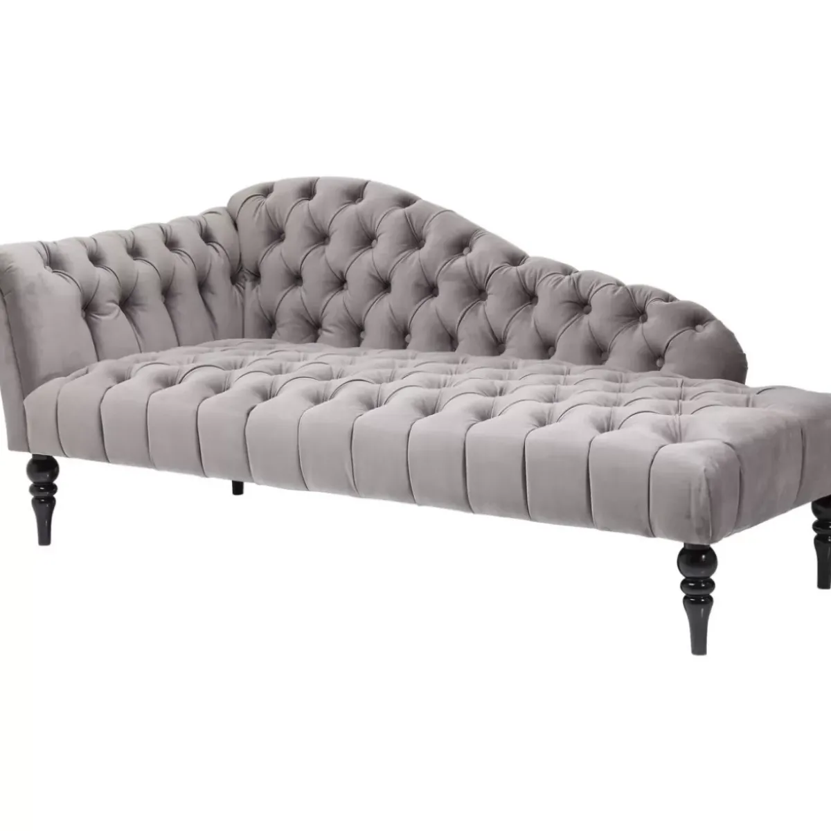 KARE Design Recamiere Desire Velvet Silbergrau- Sofas & Couches