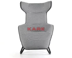 KARE Design Relaxsessel Granada Schwarz Weiss- Sessel