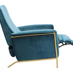 KARE Design Relaxsessel Lazy Velvet Blau- Sessel
