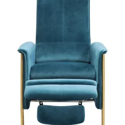 KARE Design Relaxsessel Lazy Velvet Blau- Sessel