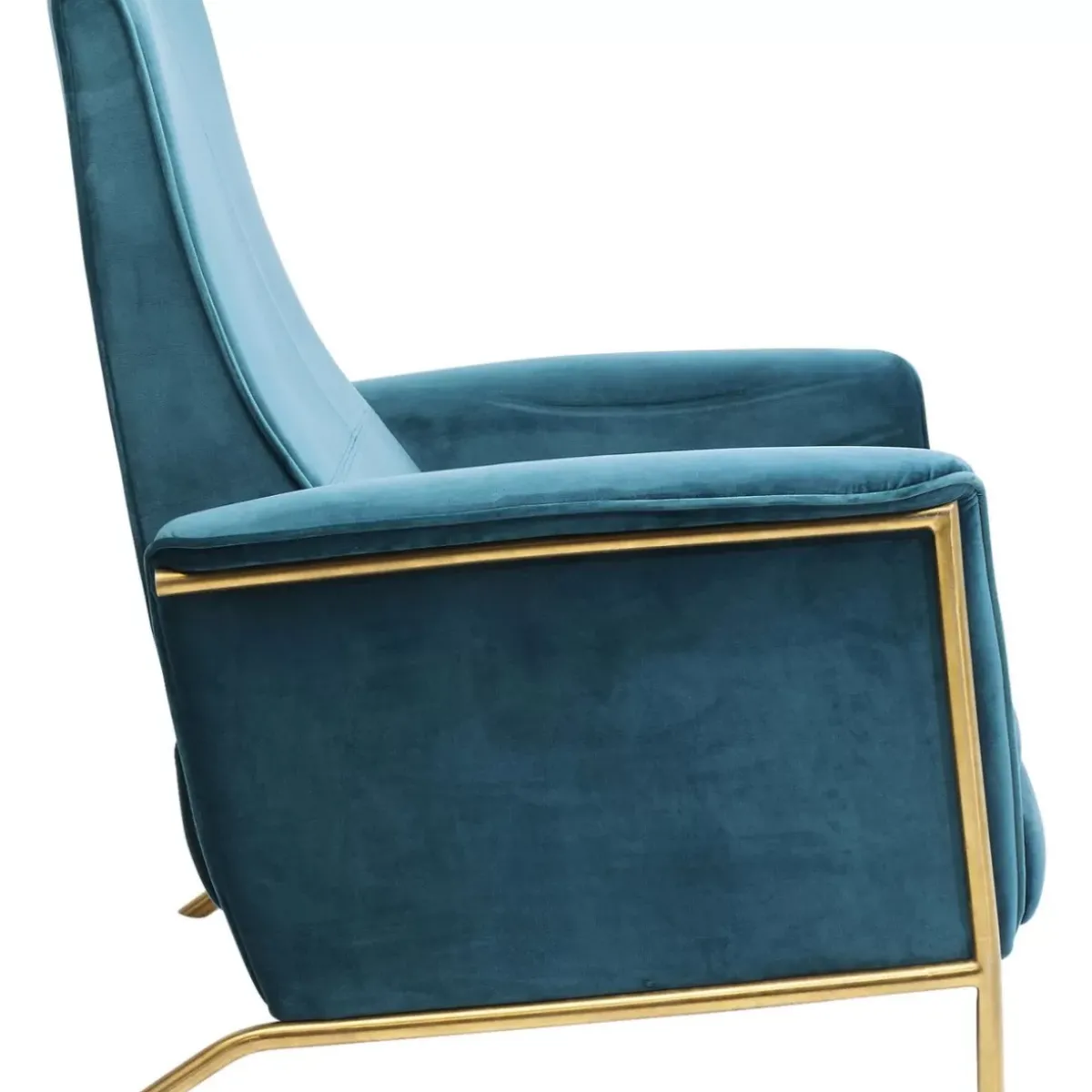 KARE Design Relaxsessel Lazy Velvet Blau- Sessel