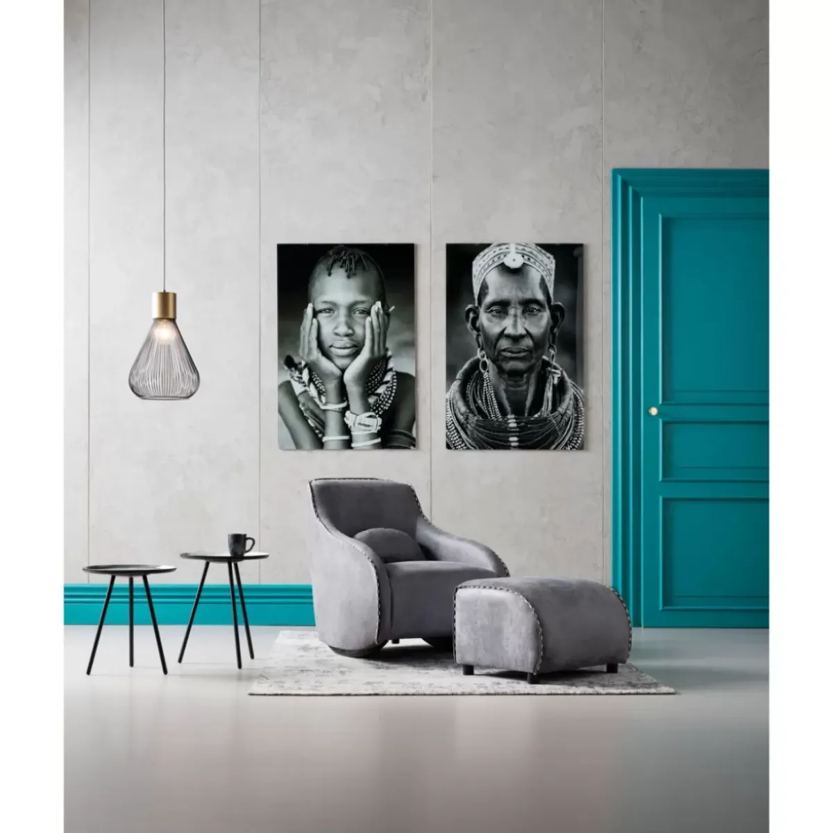 KARE Design Schaukelsessel Swing Ritmo Vintage Grey- Sessel