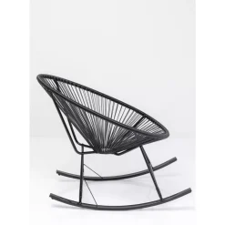 KARE Design Schaukelstuhl Acapulco Schwarz- Outdoormöbel