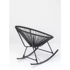 KARE Design Schaukelstuhl Acapulco Schwarz- Outdoormöbel