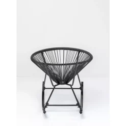 KARE Design Schaukelstuhl Acapulco Schwarz- Outdoormöbel