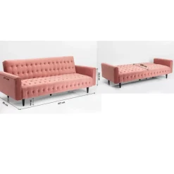 KARE Design Schlafsofa Milchbar Rose 219Cm- Sofas & Couches
