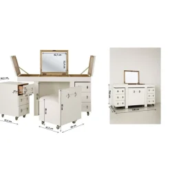 KARE Design Schminkkombination Diva Croco White- Tische