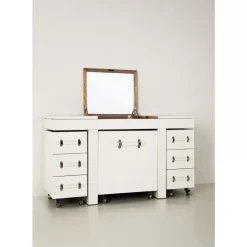 KARE Design Schminkkombination Diva Croco White- Tische