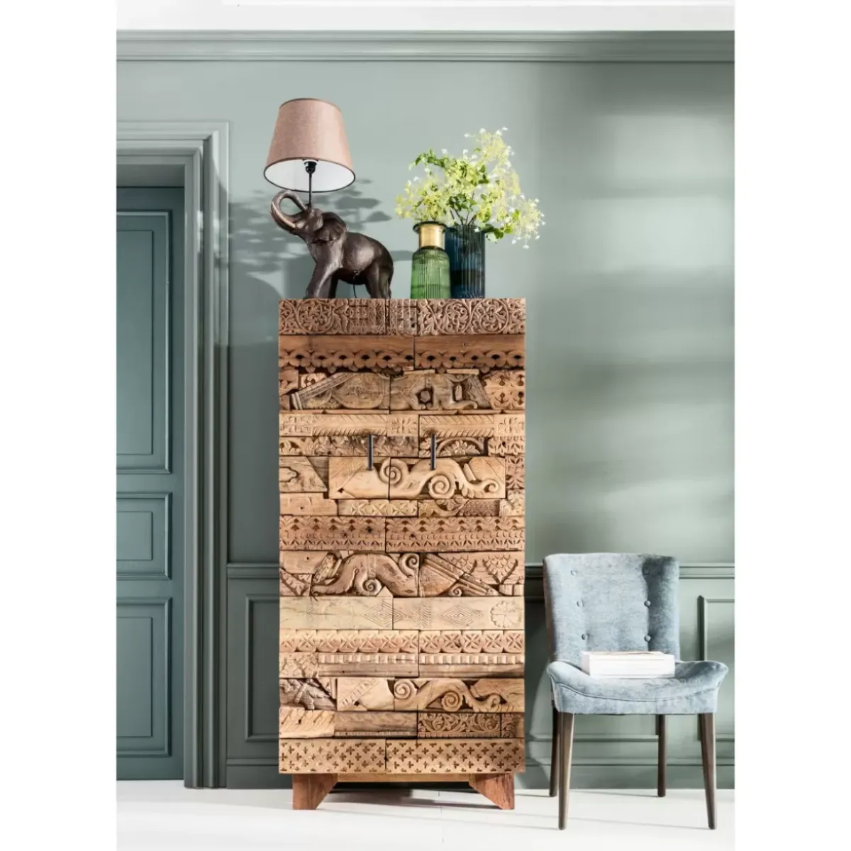 KARE Design Schrank Shanti Surprise Puzzle Nature 2Trg.- Regale