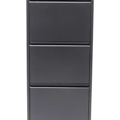 KARE Design Schuhkipper Caruso 3-Er Anthrazit- Kleinmöbel & Sonstiges