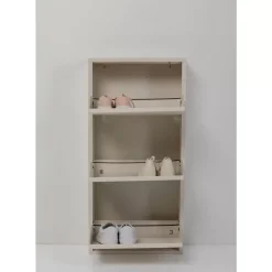 KARE Design Schuhkipper Caruso 3-Er Creme- Kleinmöbel & Sonstiges