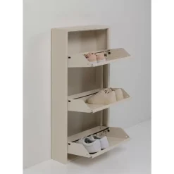KARE Design Schuhkipper Caruso 3-Er Creme- Kleinmöbel & Sonstiges