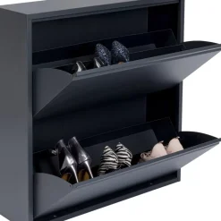 KARE Design Schuhkipper Caruso 2-Er Doppel Anthrazit- Kleinmöbel & Sonstiges