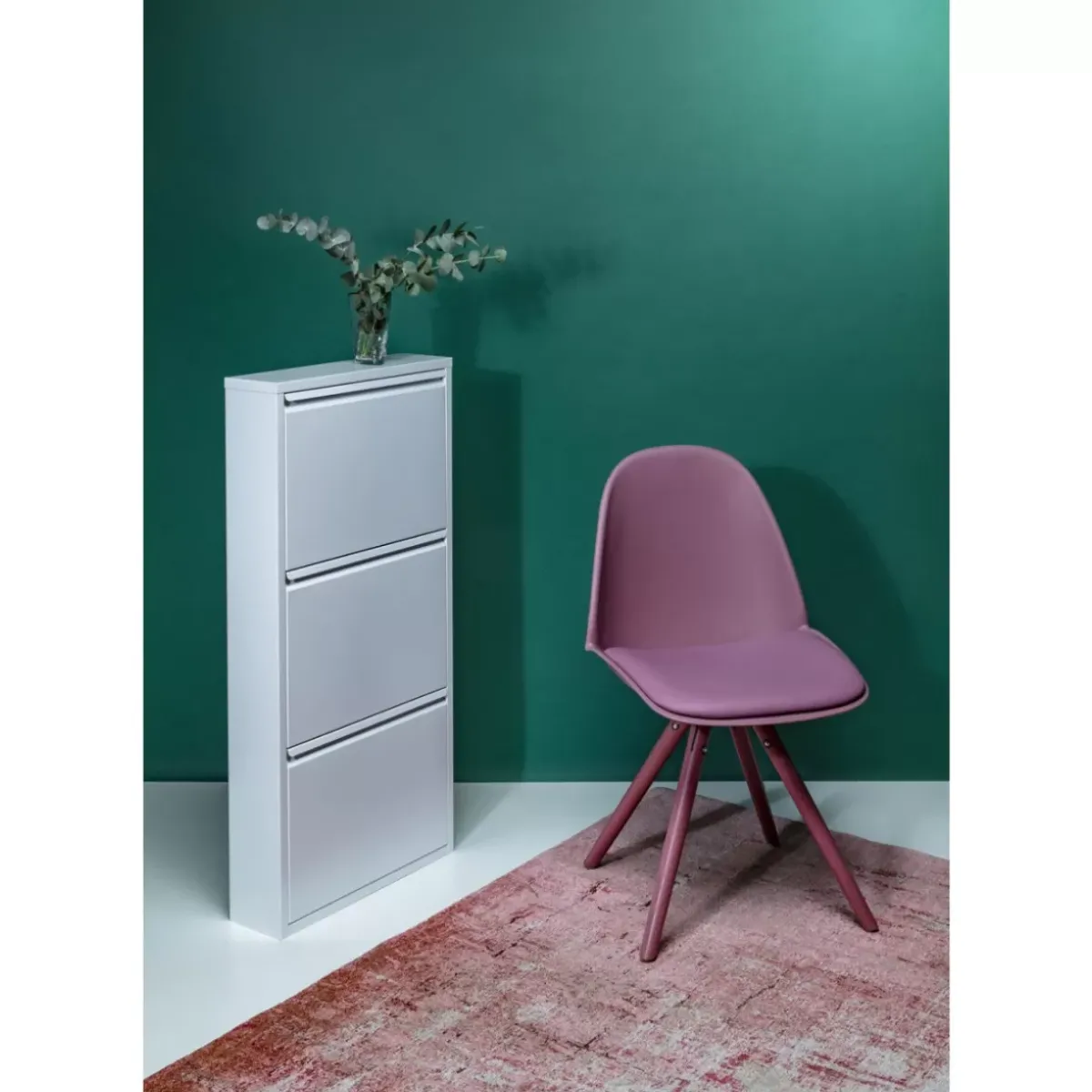 KARE Design Schuhkipper Caruso 3-Er Weiss- Kleinmöbel & Sonstiges