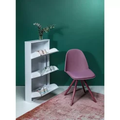 KARE Design Schuhkipper Caruso 3-Er Weiss- Kleinmöbel & Sonstiges