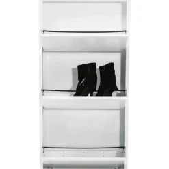 KARE Design Schuhkipper Caruso 3-Er Weiss- Kleinmöbel & Sonstiges