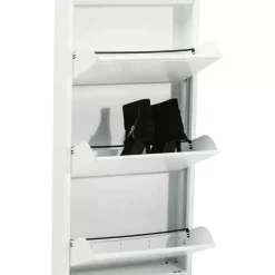 KARE Design Schuhkipper Caruso 3-Er Weiss- Kleinmöbel & Sonstiges