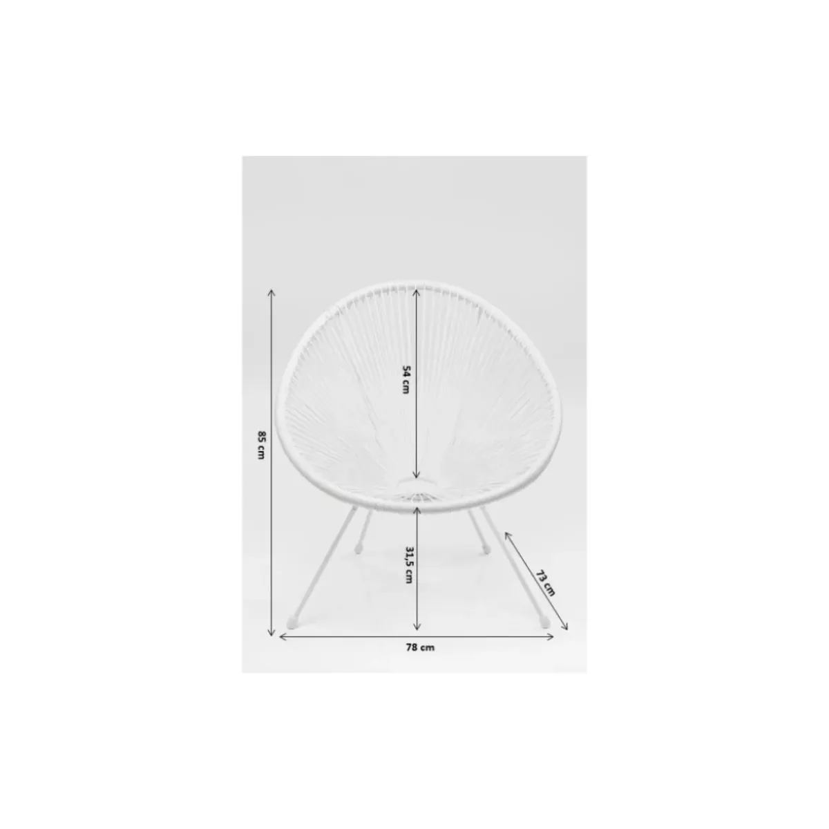 KARE Design Sessel Acapulco Weiss- Outdoormöbel