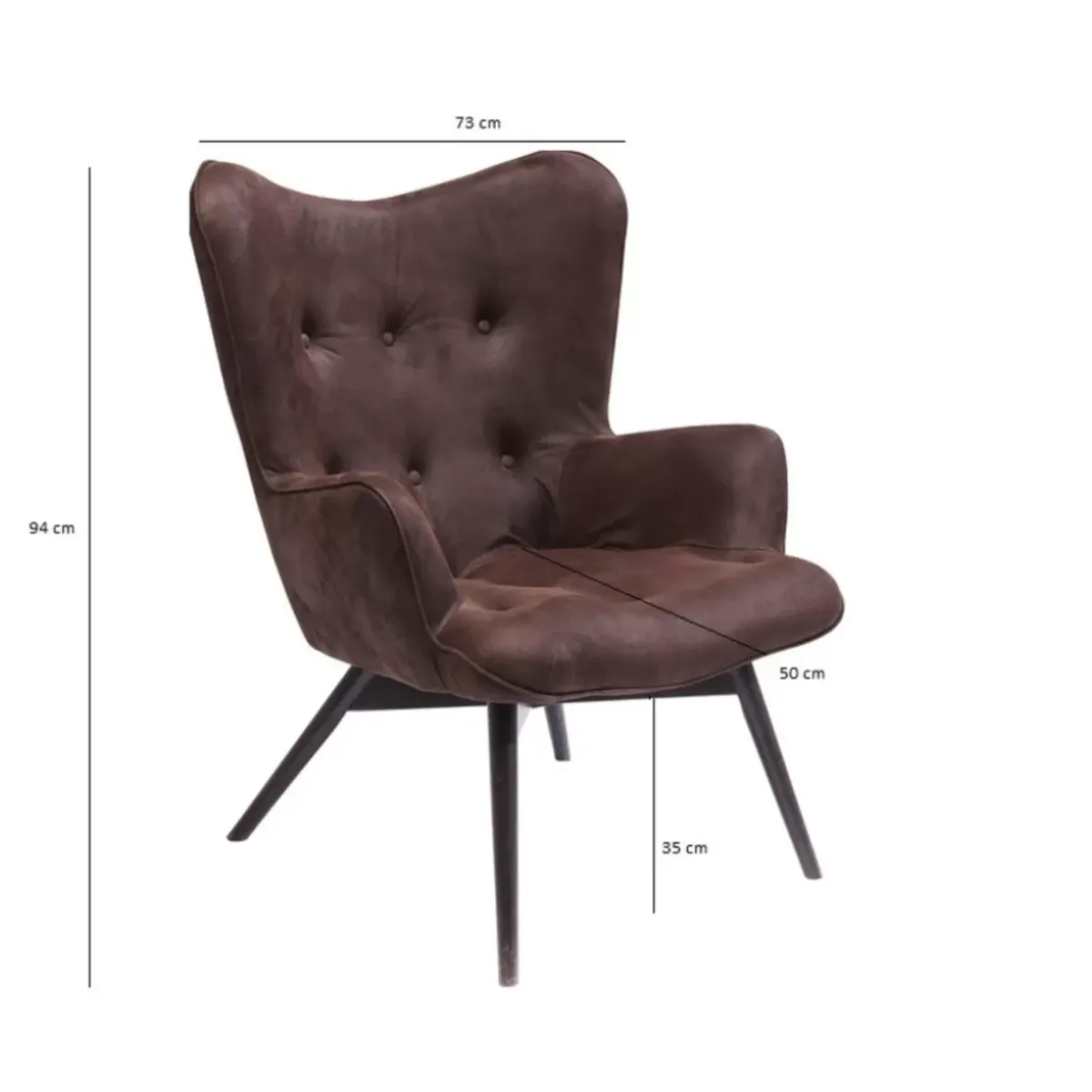 KARE Design Sessel Angels Wings Black Brown Eco- Sessel