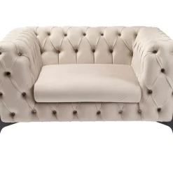 KARE Design Sessel Bellissima Velvet Beige 120Cm- Sessel