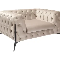 KARE Design Sessel Bellissima Velvet Beige 120Cm- Sessel