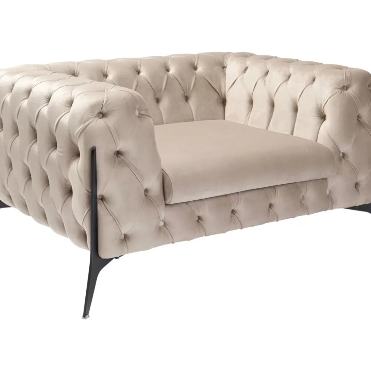 KARE Design Sessel Bellissima Velvet Beige 120Cm- Sessel