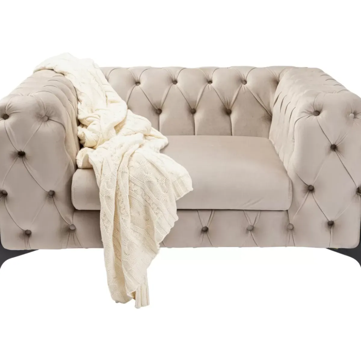 KARE Design Sessel Bellissima Velvet Beige 120Cm- Sessel