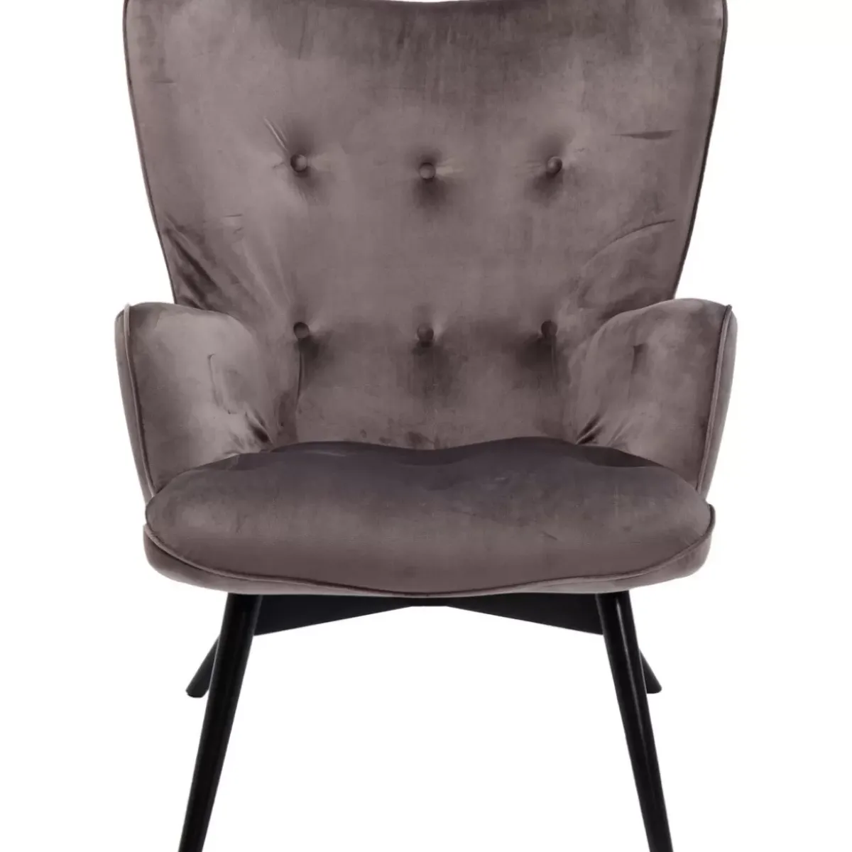KARE Design Sessel Black Vicky Velvet Grau- Sessel