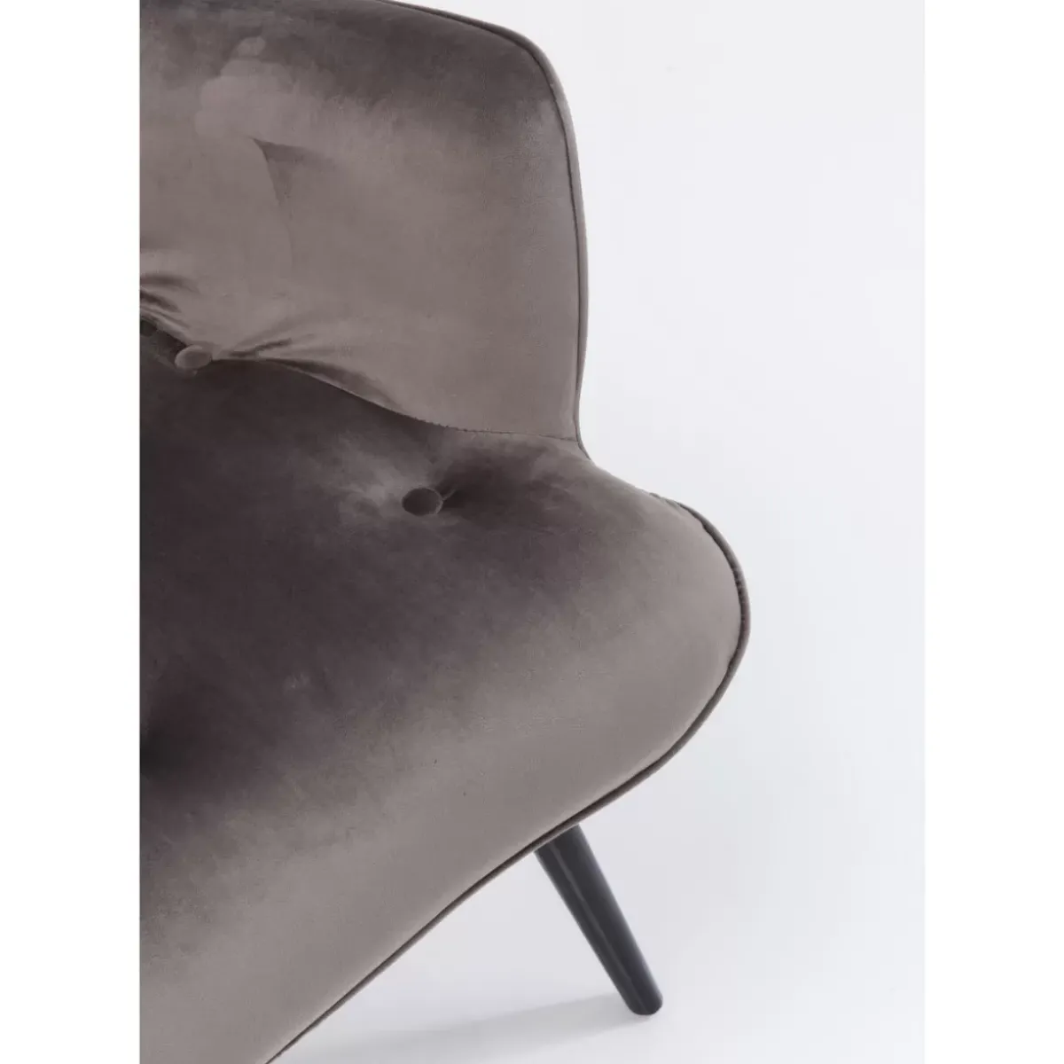 KARE Design Sessel Black Vicky Velvet Grau- Sessel