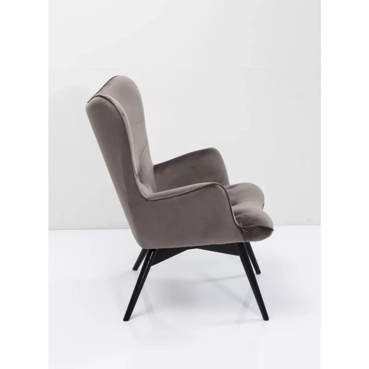 KARE Design Sessel Black Vicky Velvet Grau- Sessel