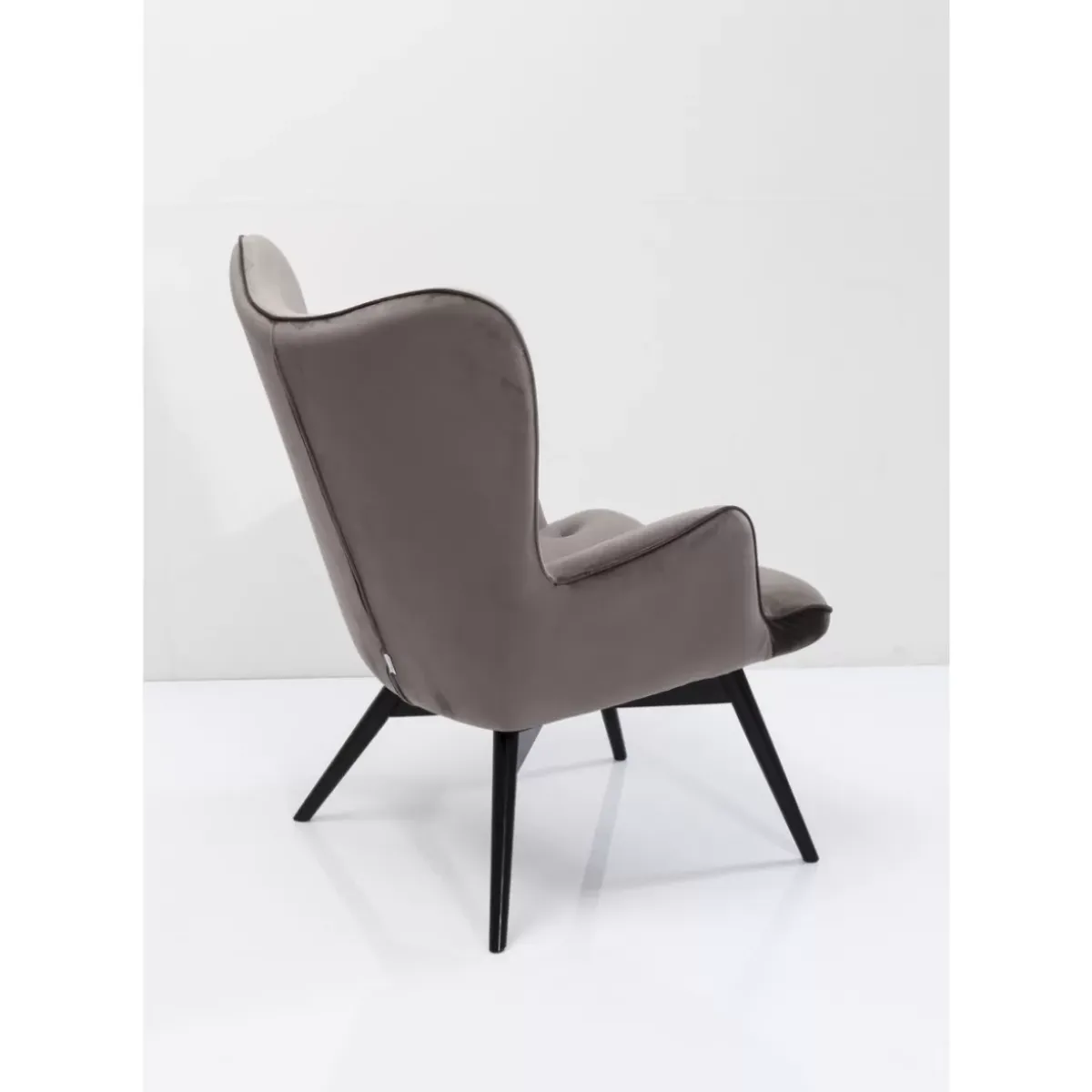 KARE Design Sessel Black Vicky Velvet Grau- Sessel