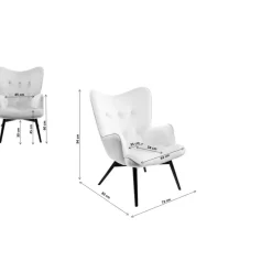 KARE Design Sessel Black Vicky Velvet Grau- Sessel