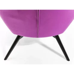 KARE Design Sessel Black Vicky Velvet Purple- Sessel