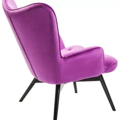 KARE Design Sessel Black Vicky Velvet Purple- Sessel