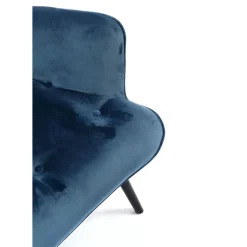 KARE Design Sessel Black Vicky Velvet Petrol- Sessel