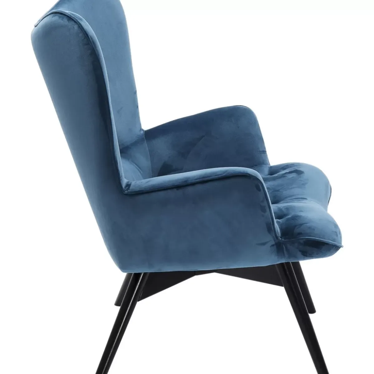 KARE Design Sessel Black Vicky Velvet Petrol- Sessel