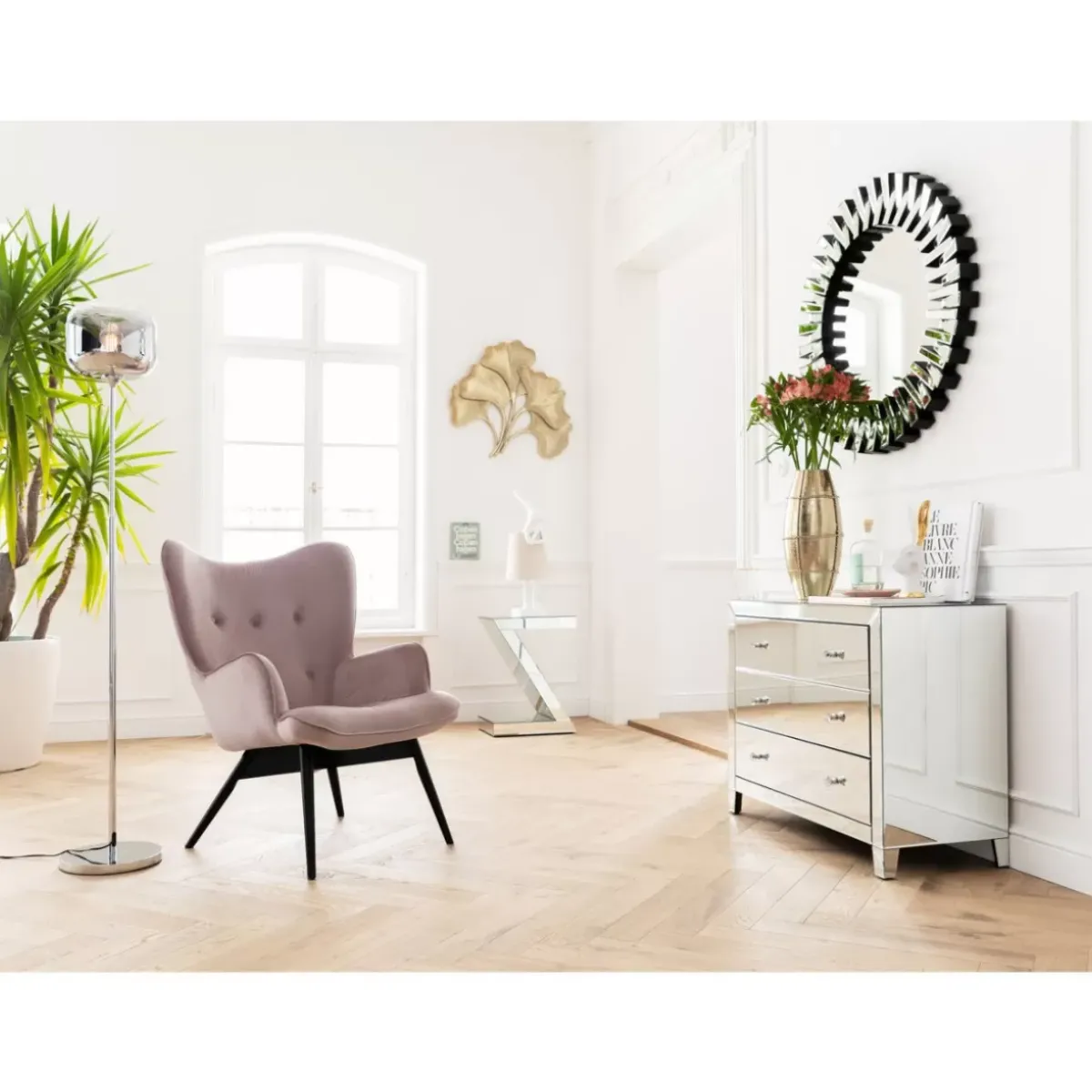 KARE Design Sessel Black Vicky Velvet Rose- Sessel